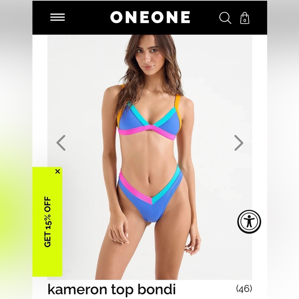 NWT ONEONE Bikini Set | Top Small, Bottom Med